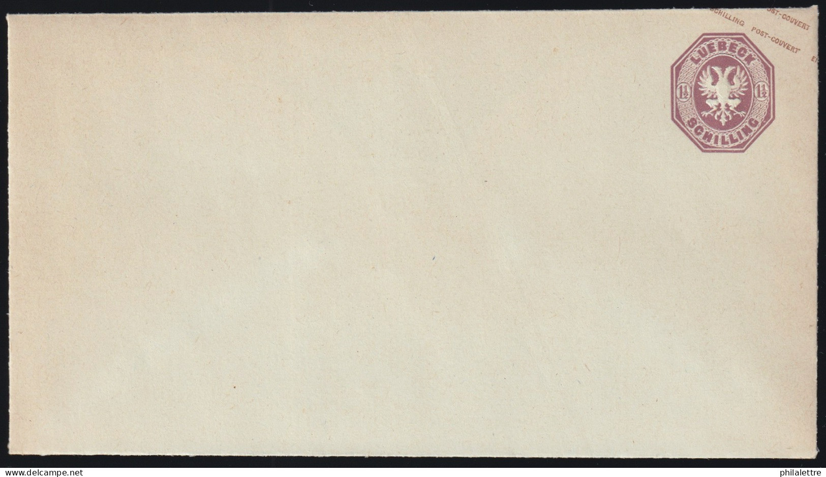 ALLEMAGNE / LÜBECK - 1-1/2s Lilac Envelope 1978 NEUDRUCK (Mi.U13 / Überdruck "SCHILLING") -b - Lübeck