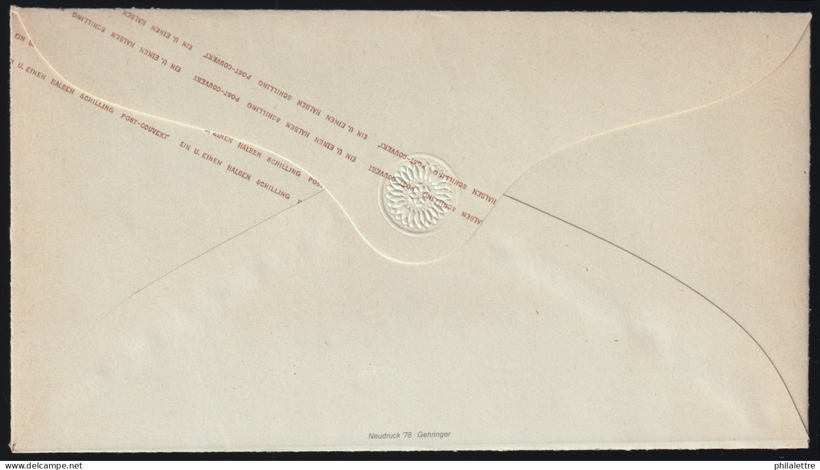 ALLEMAGNE / LÜBECK - 1-1/2s Lilac Envelope 1978 NEUDRUCK (Mi.U13 / Überdruck "SCHILLING") -b - Lubeck