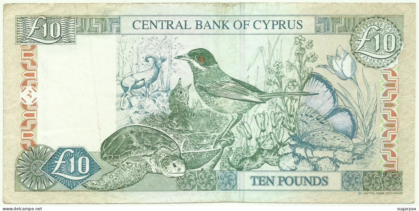 Cyprus - 10 Pounds - 1.4.2005 - Pick 62.e - Serie BD - Cyprus