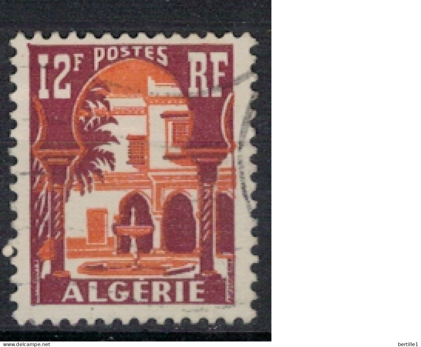 ALGERIE      N°  YVERT  335 ( 1 ) Oblitéré ( OB 11/46   ) - Usati