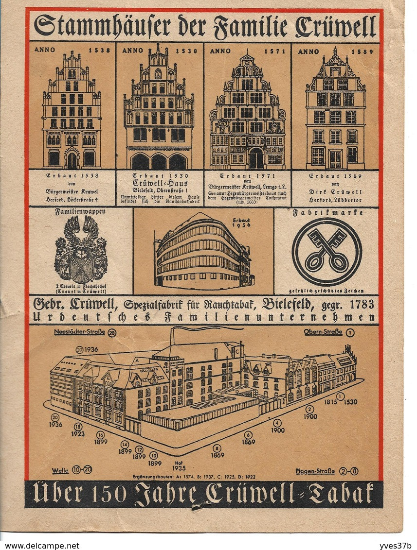 CRUWELL-TABAK "BUVARD Publicitaires" - 21x28 - SUPERBE - Peu Commun - Tabacco & Sigarette