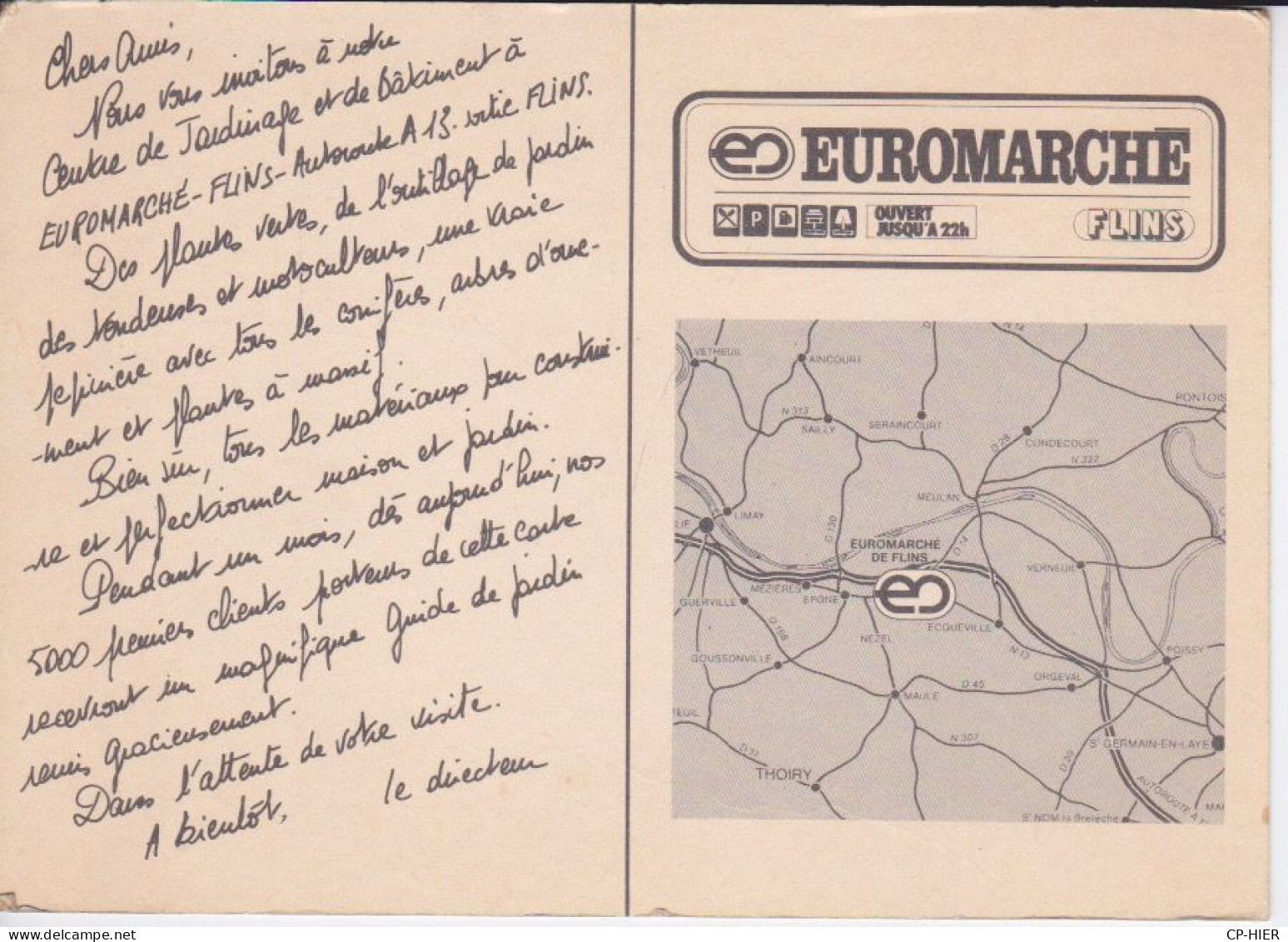 78 - FLINS SUR SEINE - ANCIEN EUROMARCHE SORTIE A 13 - CENTRE DE JARDINAGE - AUJOURD'HUI CARREFOUR ? - Flins Sur Seine