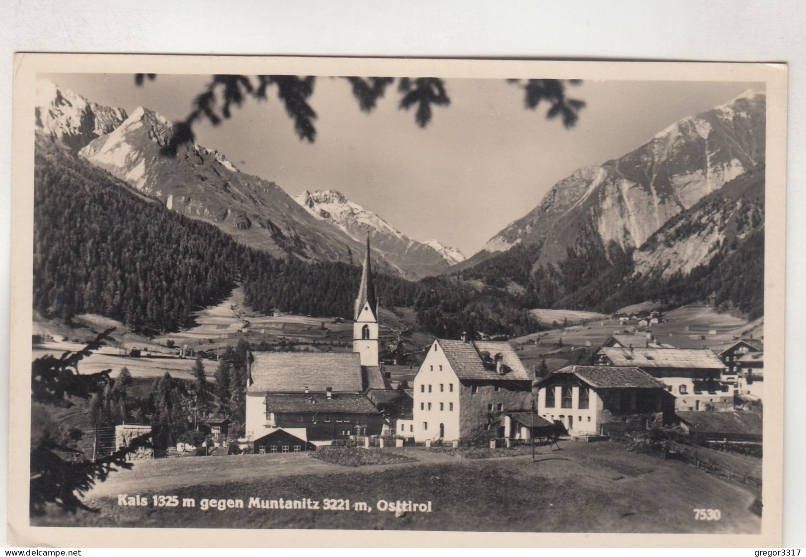 D2840) KALS Gegen Muntanitz -  - Osttirol - Kirche U. Häuser DETails ALT ! 1950 - Kals