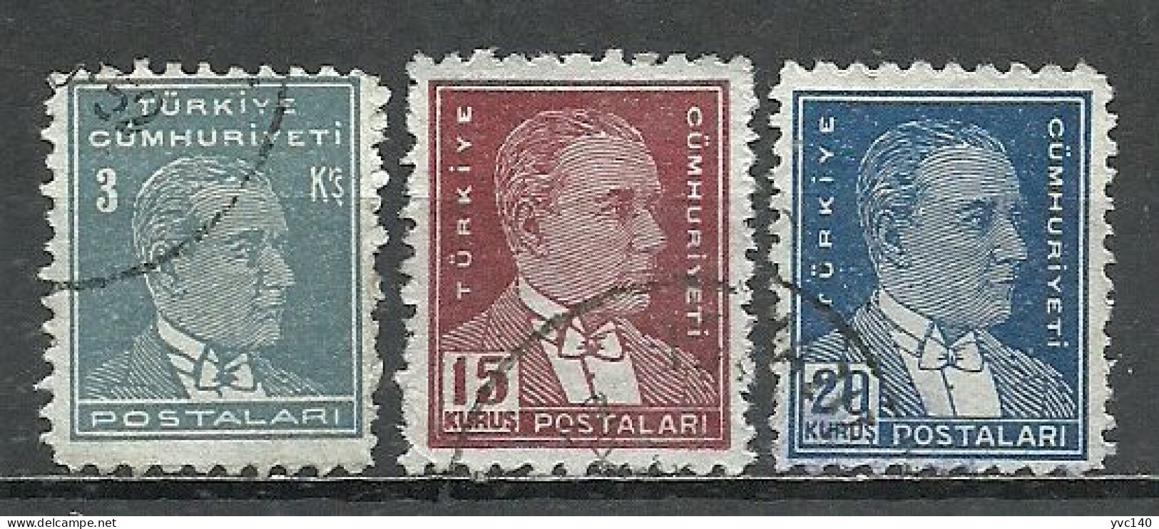 Turkey; 1951 6th Ataturk Issue Stamps - Gebruikt