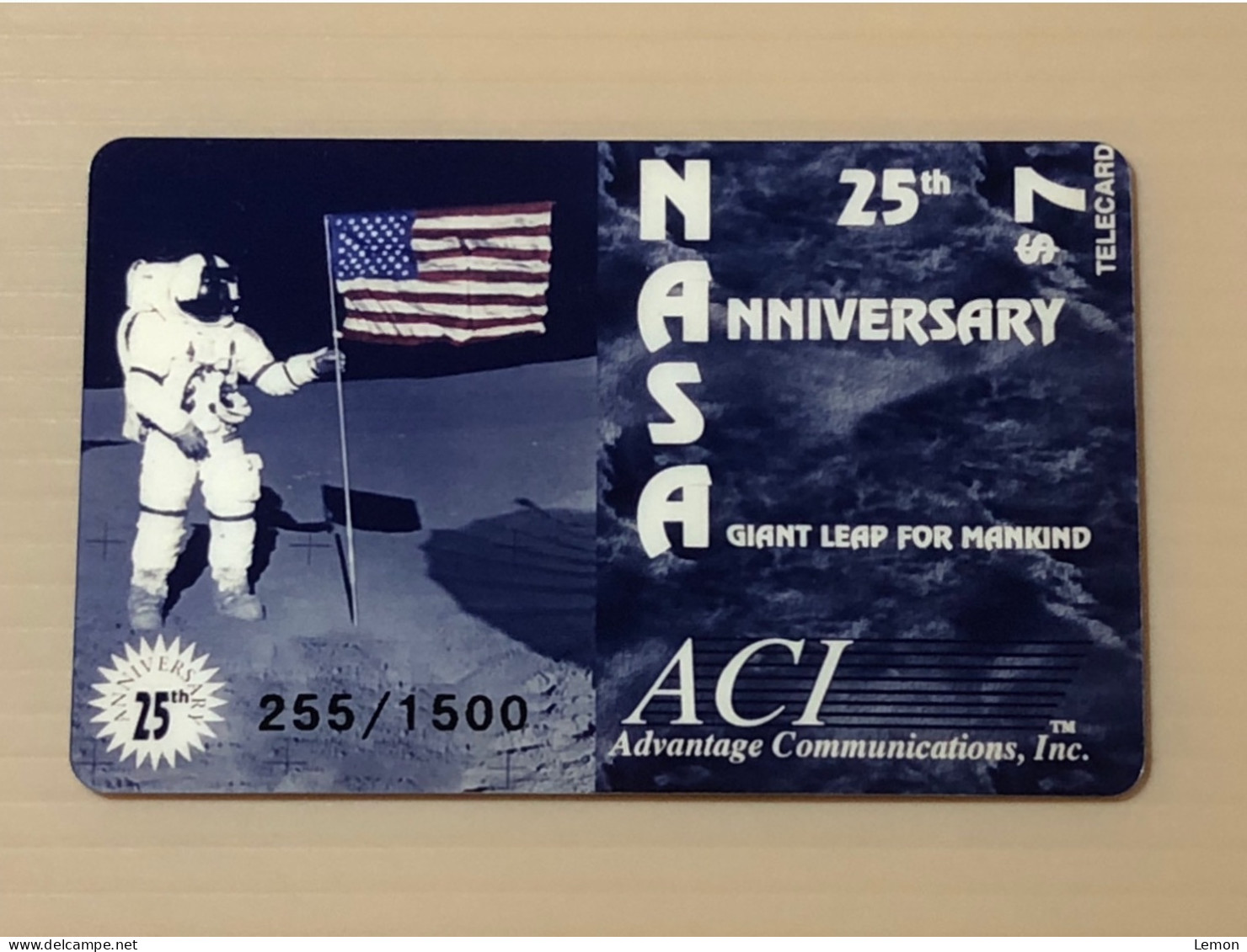 Mint USA UNITED STATES America Prepaid Telecard Phonecard, Astronaut American Flag NASA (1500EX), Set Of 1 Mint Card - Collections