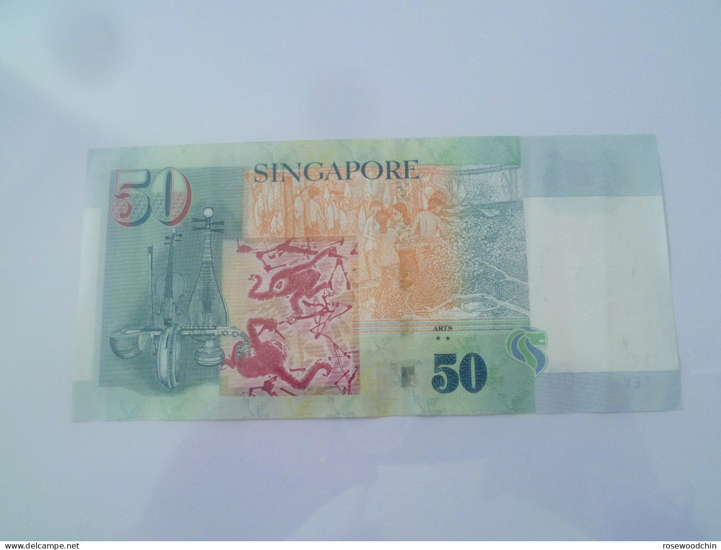 Banknote - Singapore $50 Dollars Portrait Series Repeater Nice Lucky Number Ref : 5EV431000 (#222) - Singapore