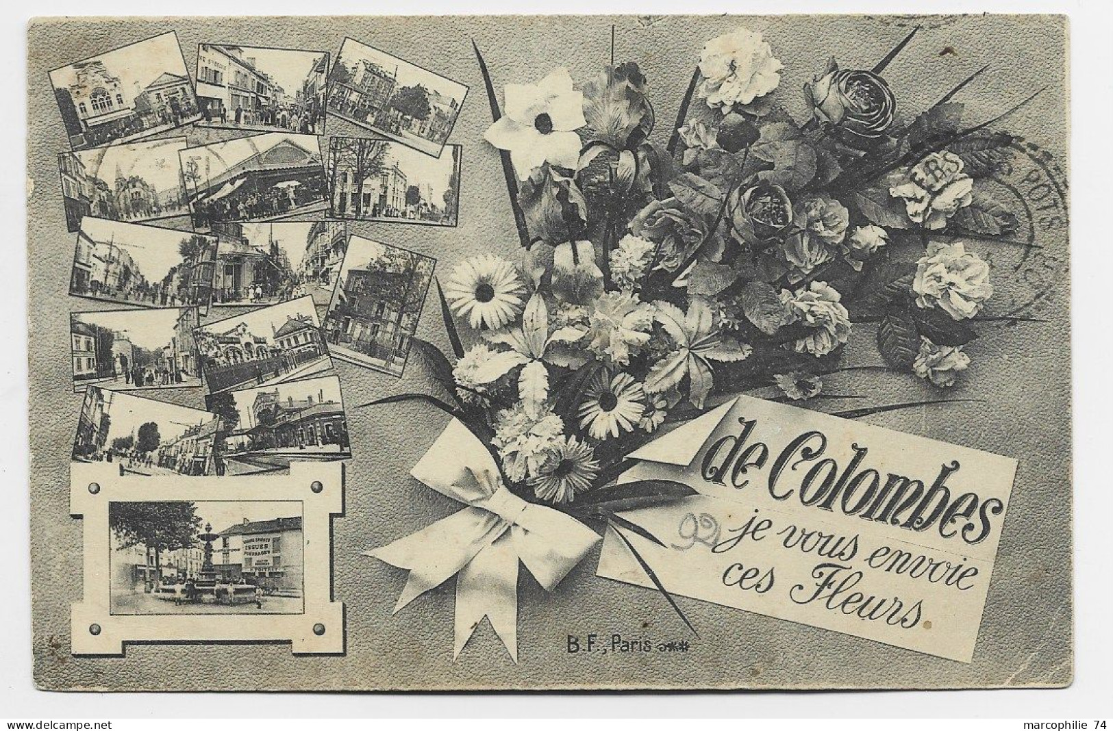 FRANCE SEMEUSE 15C LIGNEE CARTE MEC FLIER JEUX OLYMPIQUES PARIS GARE SAINT LAZARE 1.V.1924 - Zomer 1924: Parijs