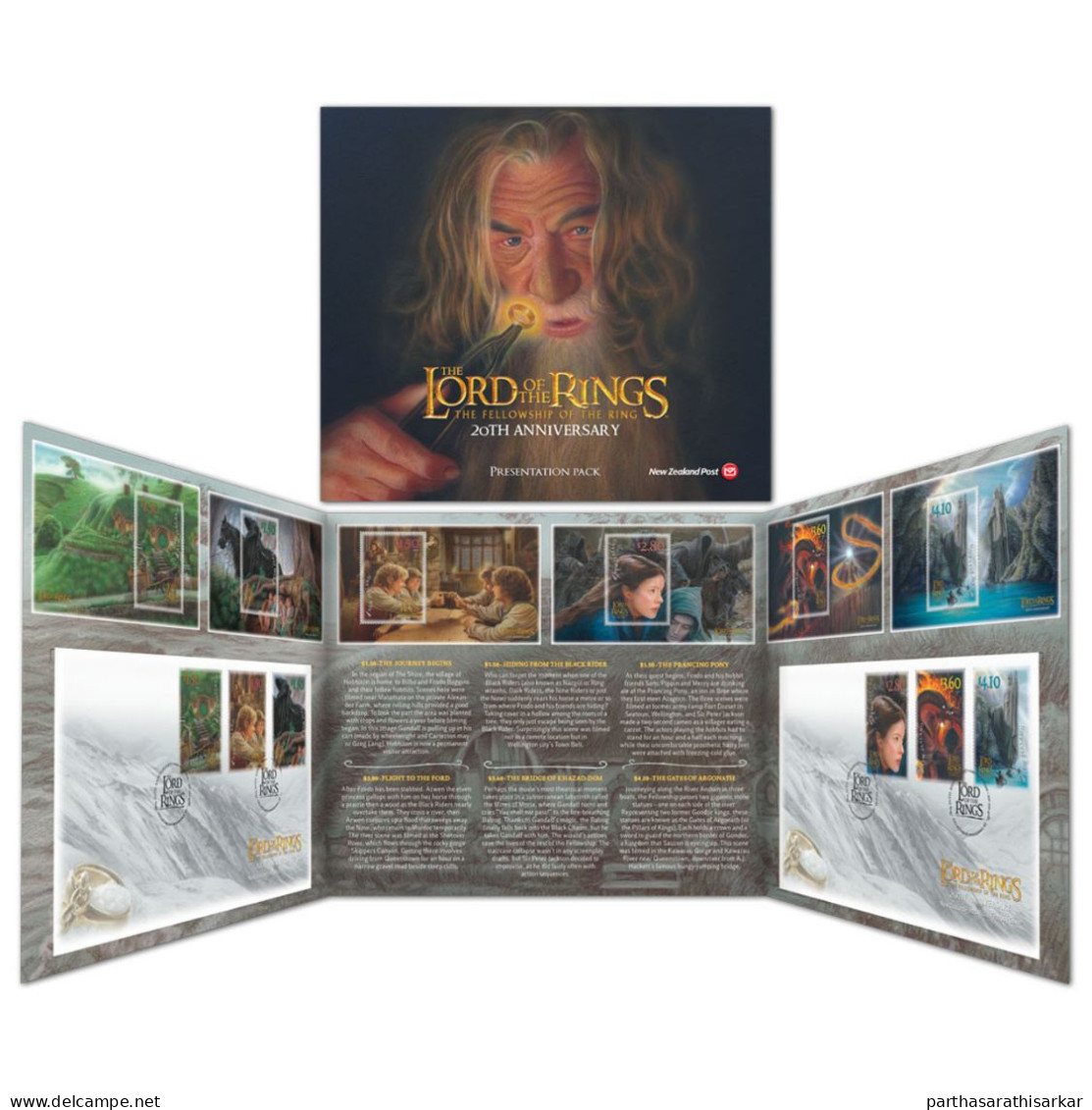 NEW ZEALAND 2021 THE LORD OF THE RINGS THE FELLOWSHIP OF THE RING 20TH ANNIVERSARY PRESENTATION PACK MOVIES MNH - Nuovi