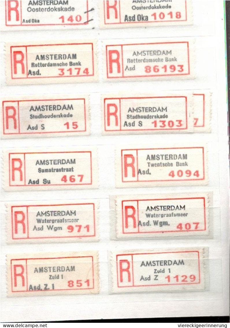 ! Sammlung Im Album Von 362 R-Zetteln Aus Den Niederlanden, Nederland, Einschreibzettel, Recozettel - Sammlungen