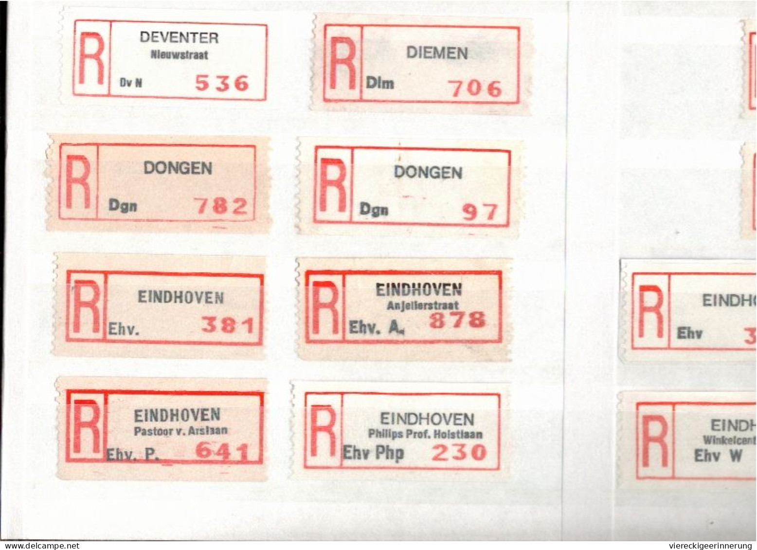 ! Sammlung Im Album Von 362 R-Zetteln Aus Den Niederlanden, Nederland, Einschreibzettel, Recozettel - Sammlungen