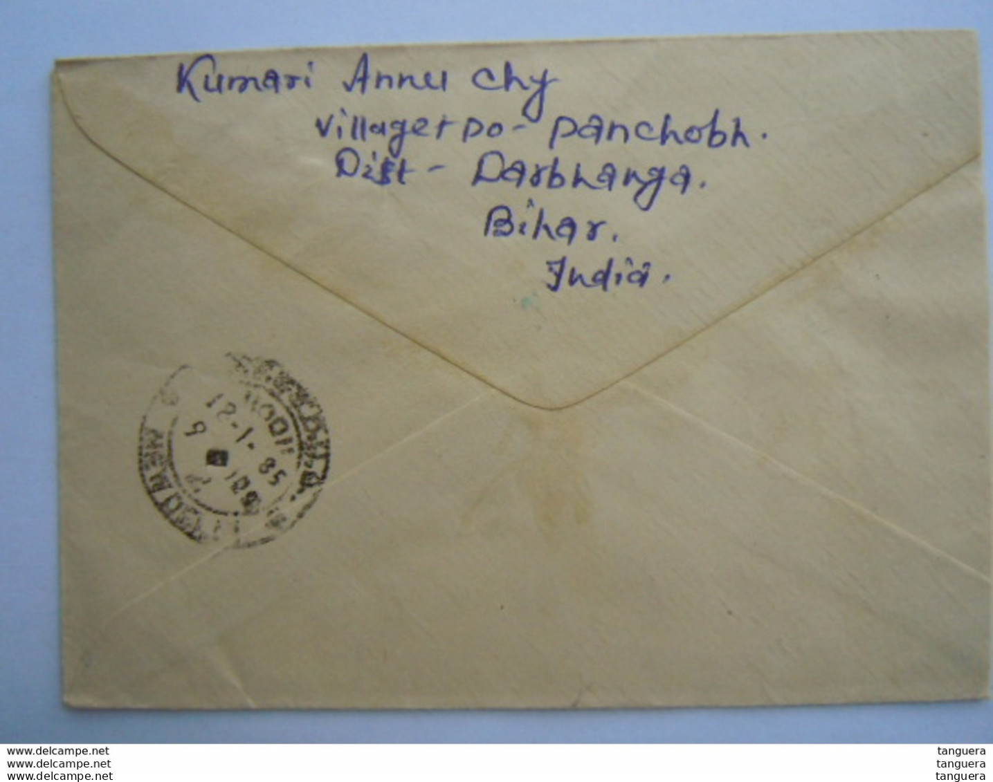 India Stationery Entier Postal Envelope Used 1984 50 To Prague Throug Diplomatic Bag New Delhi - Sobres