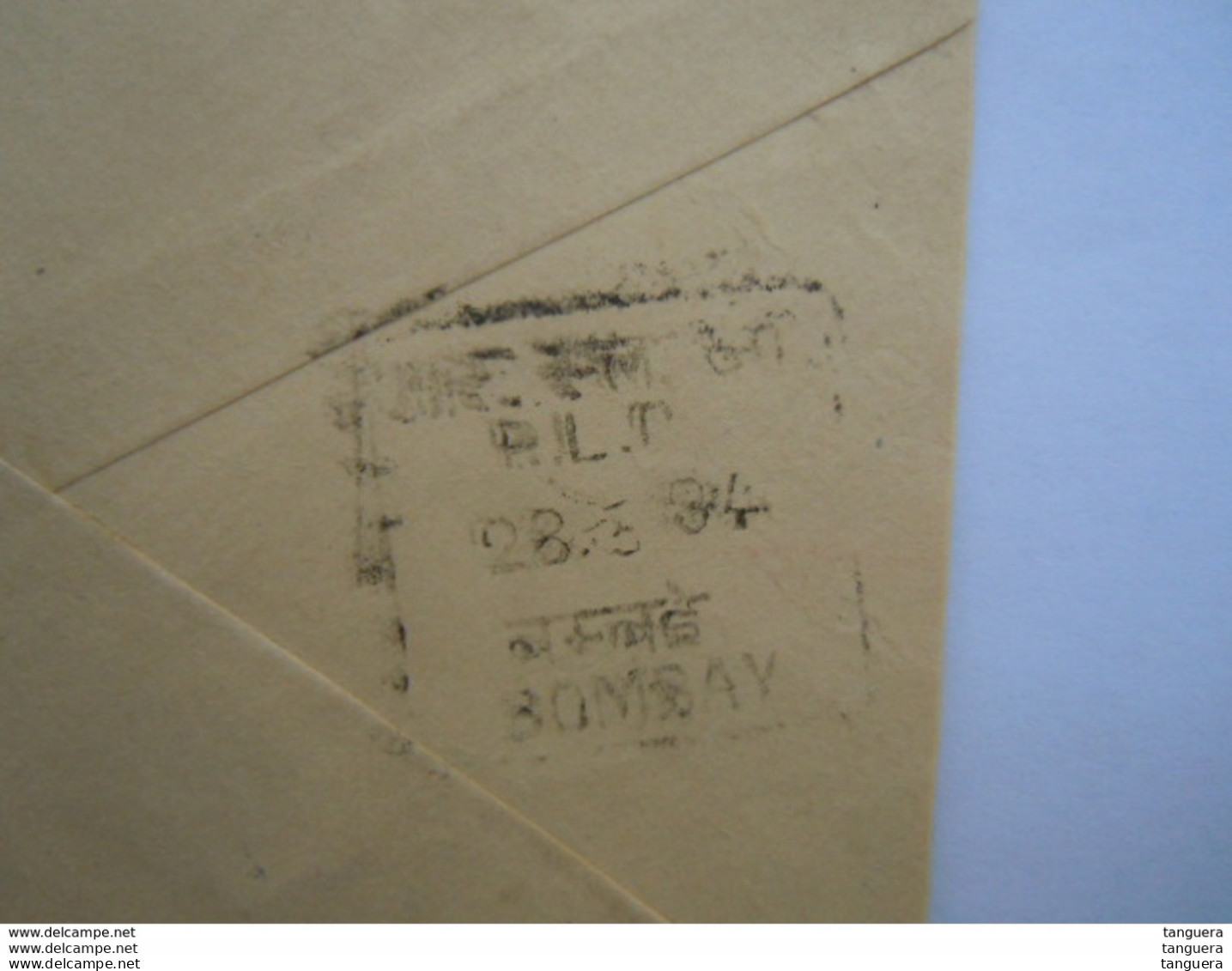 India Stationery Entier Postal Envelope Used 1984 50 To Prague - Briefe