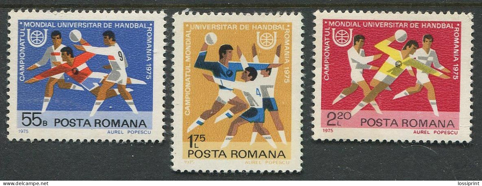 Romania:Unused Stamps Handball, 1975, MNH - Hand-Ball