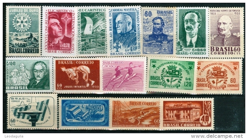 BRAZIL 1955   -   Commemorative Year Set -16v  - Mint - Komplette Jahrgänge