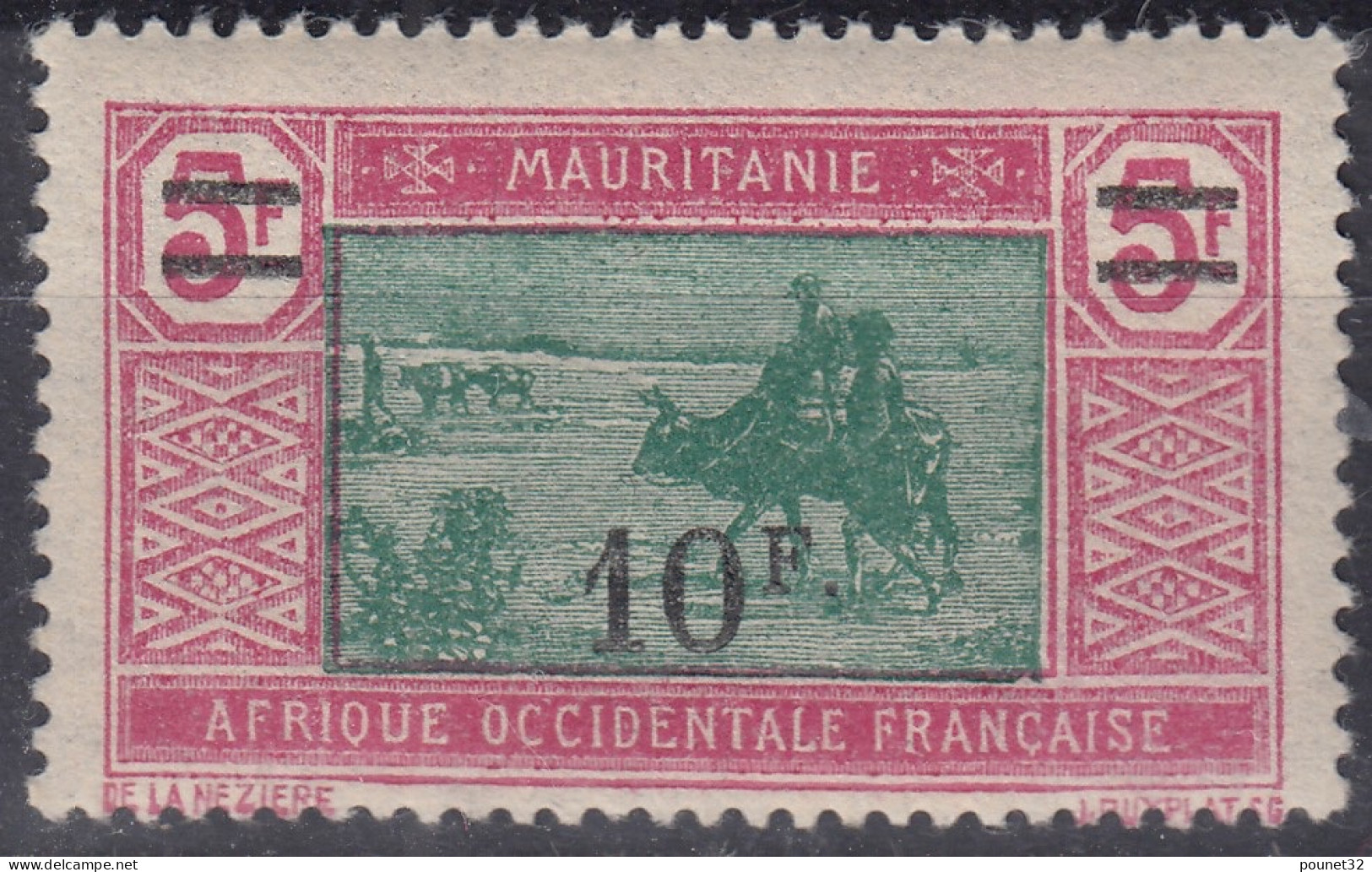 MAURITANIE : 5F SURCHARGE 10F N° 55 NEUF ** GOMME SANS CHARNIERE - Neufs