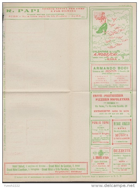 Italie 1922. Feuille Publicitaire Neuve Du BLP Série XXI Du Lazio. Pour Reconstitution... - Zegels Voor Reclameomslagen (BLP)