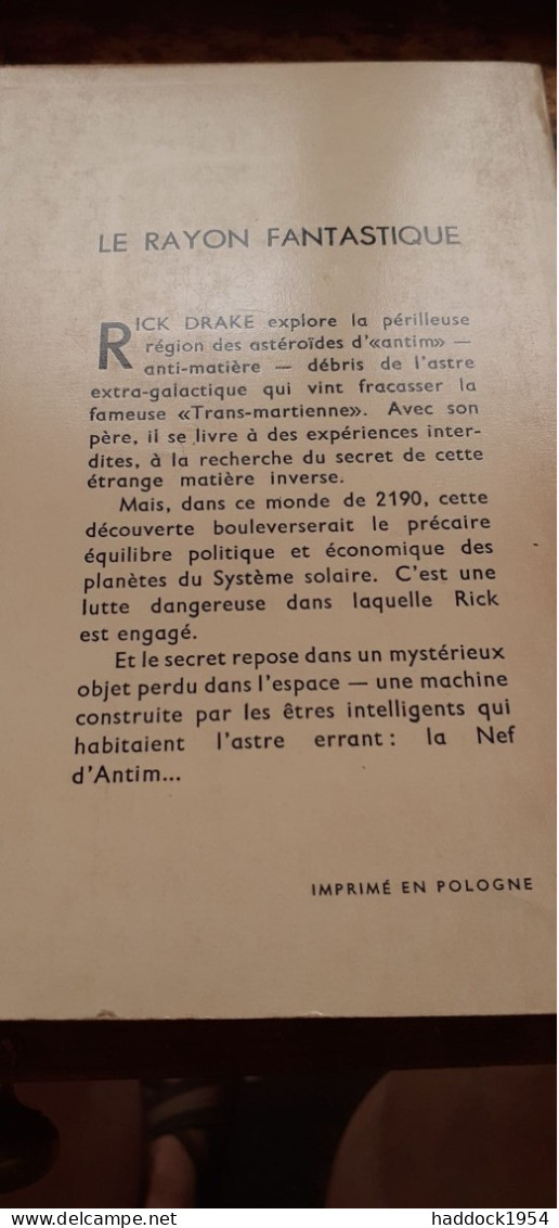 La Nef D'ANTIM WILL STEWART Le Rayon Fantastique-hachette 1962 - Le Rayon Fantastique