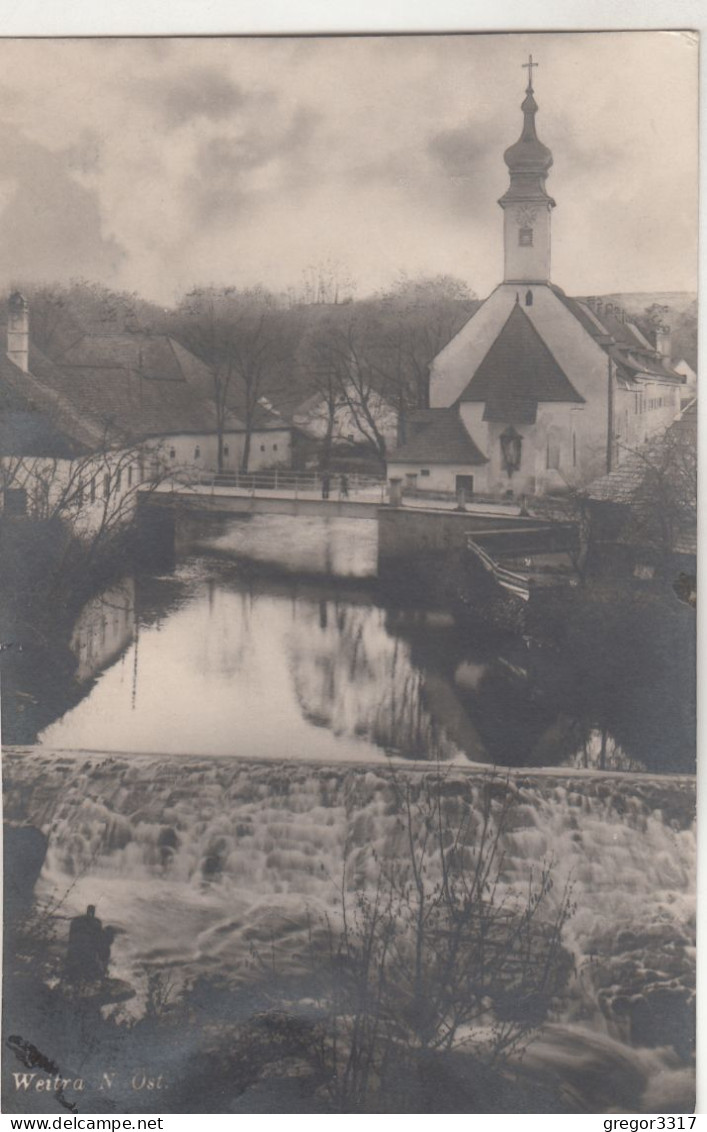 D2882) WEITRA - NÖ - Seltene FOTO AK Am Fluss Mit Brücke U. KIRCHE 1925 - Weitra
