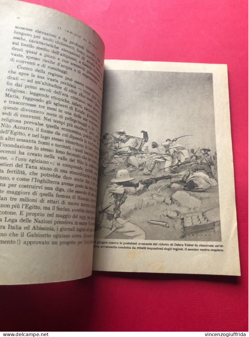 Fascismo Libro 1942 -Il cerchio di fuoco. Seguito da: Campo 306 brossura con copertina illustrata a colori (di Latini),