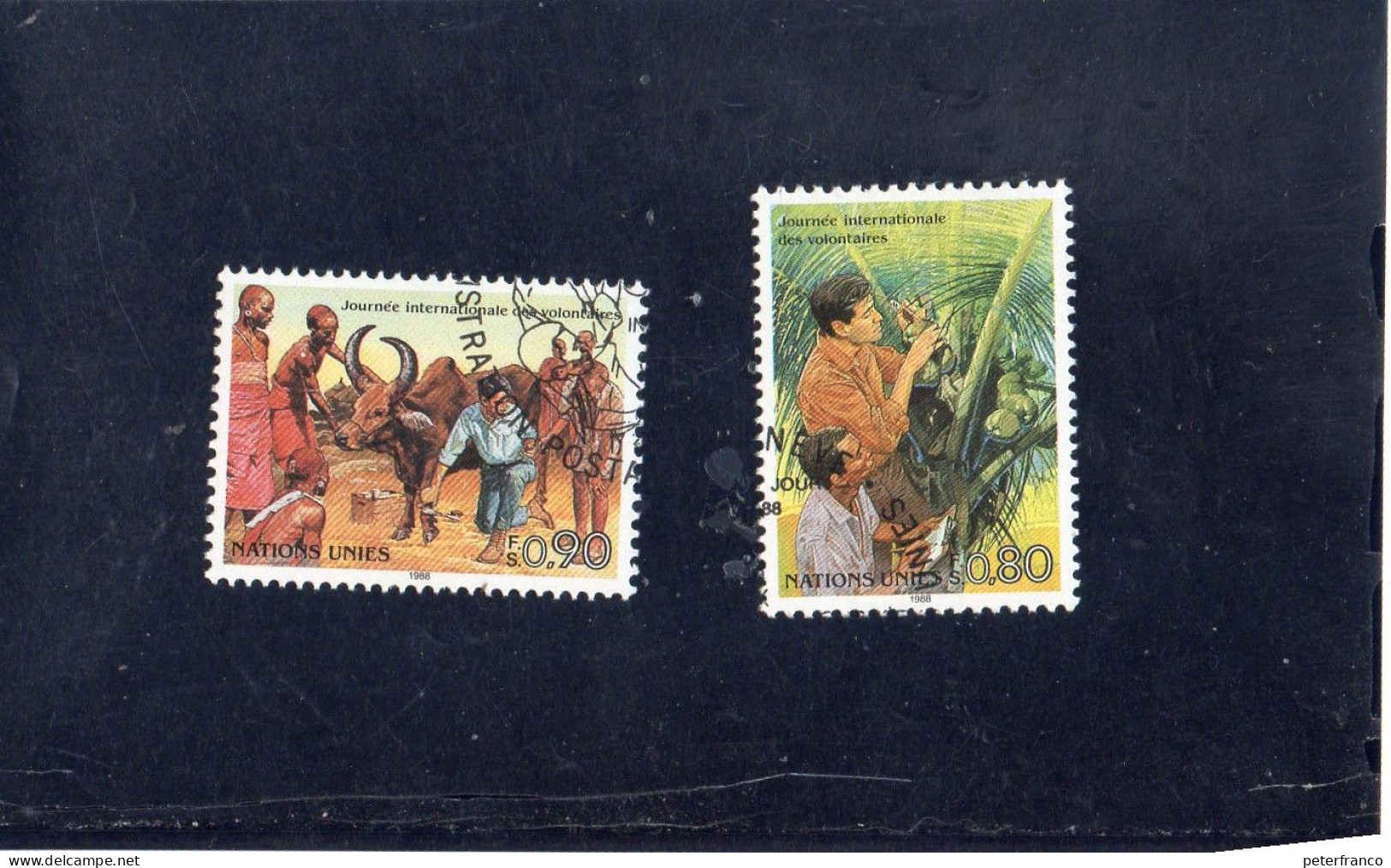 1988 Nazioni Unite - Ginevra - Giornata Int. Dei Volontari - Used Stamps