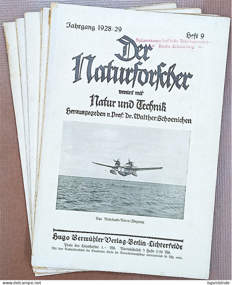 53 Versch. Monatshefte Zw. 1926 & 1941 / "Aus Der Heimat" "Der Naturforscher"  "Natur Und Kultur" - Sonstige & Ohne Zuordnung