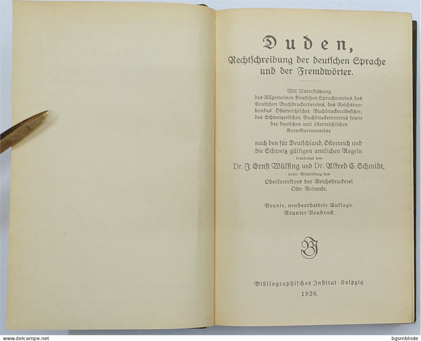 1926 - DUDEN - Rechtschreibung Der Deutschen Sprache / 565 S. - 12,5x18,5x2,5cm - Dictionnaires