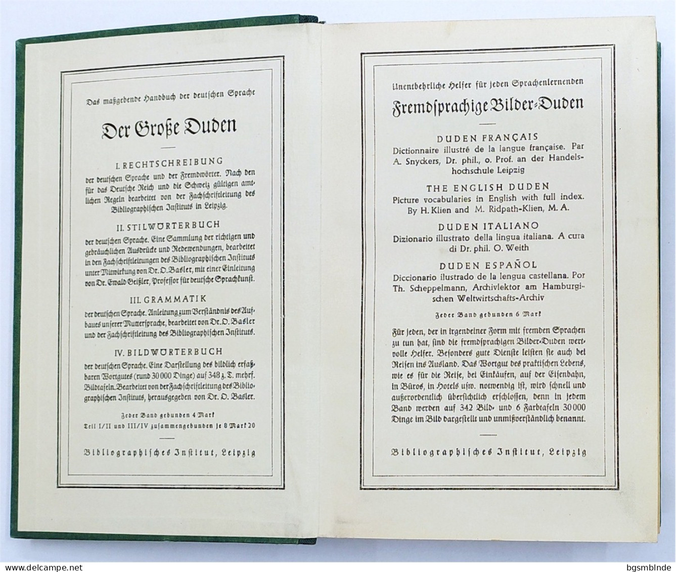 1941 - Der Grosse DUDEN - Rechtschreibung / 693 S. - 13x18,5x3,2cm - Diccionarios