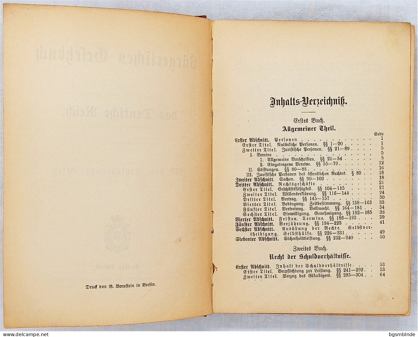 1896 - Bürgerliches Gesetzbuch Für Das Deutsche Reich BGB - / 562 S. - 12,5x17,5x2,8cm - Zonder Classificatie