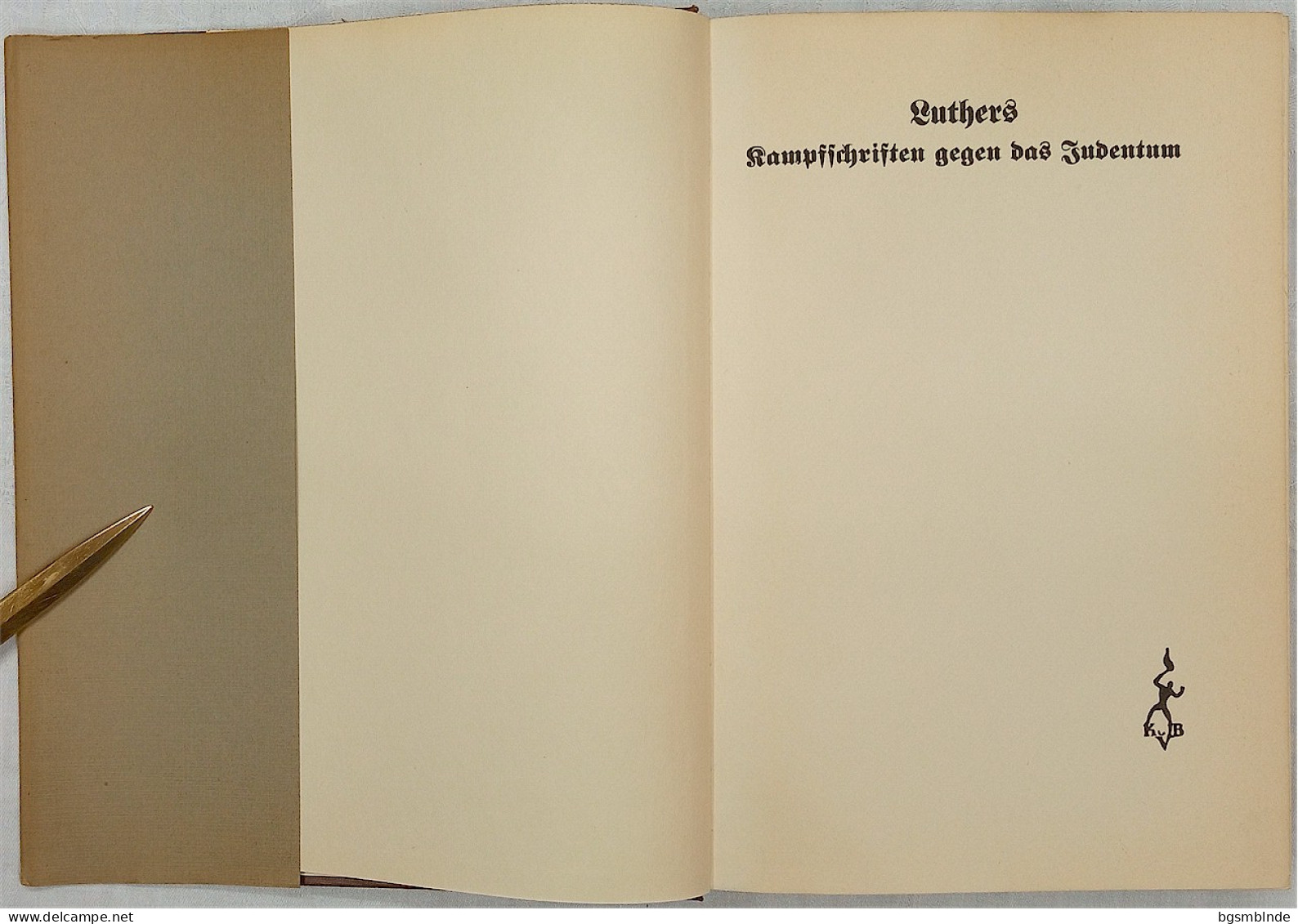 1936 - Walther Linden - Luthers Kampfschriften Gegen Das Judentum / 234 S. - 16x22,5x3,9cm - Contemporary Politics