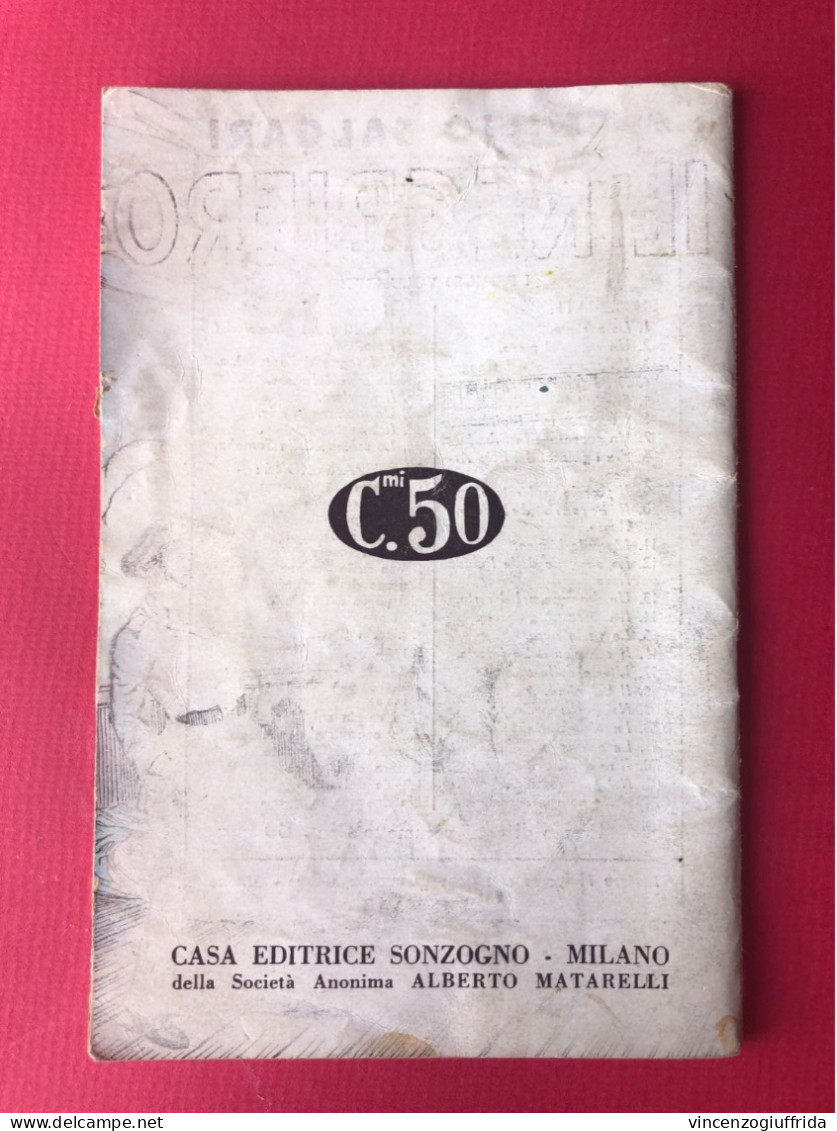 Libro RACCONTI Di AVVENTURE DI SALGARI N.29 - IL NEGRIERO - Sonzogno 1935* - Clásicos