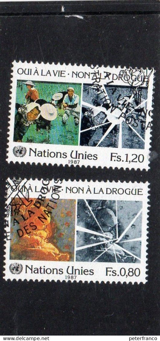 1987 Nazioni Unite - Ginevra - Si Alla Vita - No Alla Droga - Used Stamps