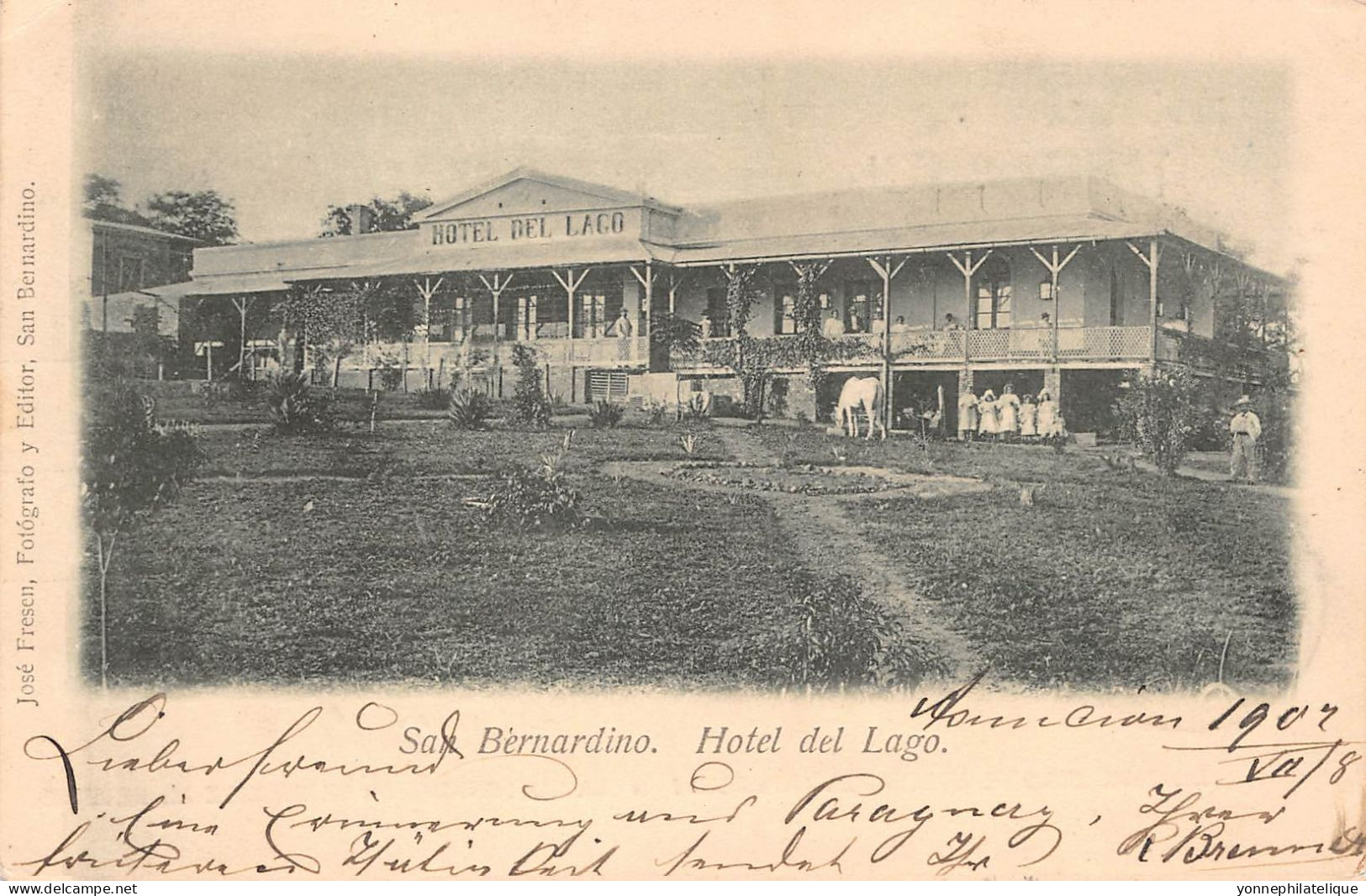 PARAGUAY - SAN BERNADINO - Hotel Del Lago - Circulée 8 Juillet 1902 - CPA TOP - (Para-15) - Paraguay