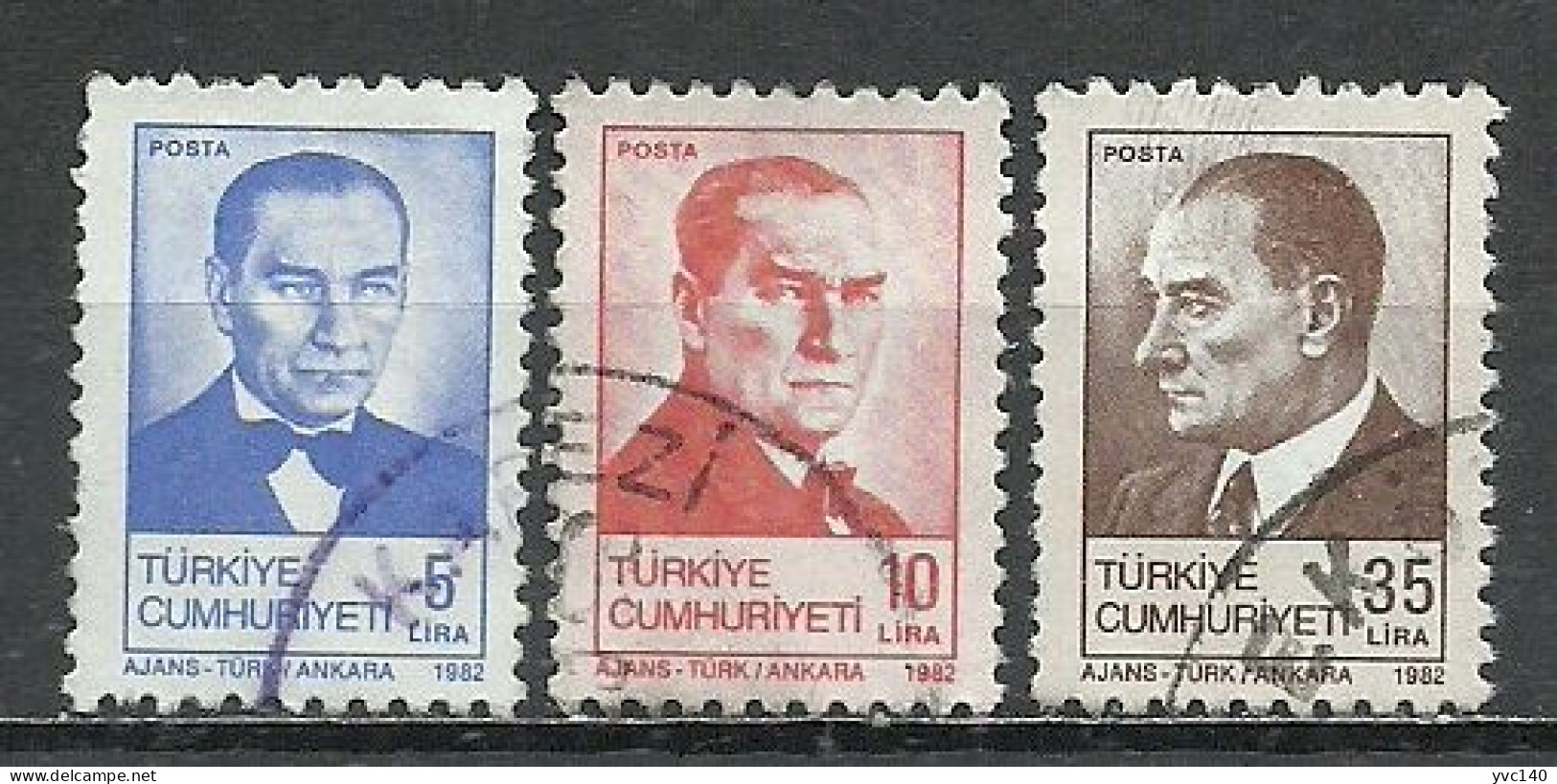 Turkey; 1982 Regular Issue Stamps - Gebruikt