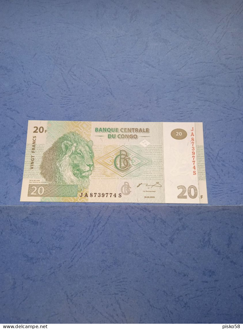 CONGO-P94A 20F 30/6/2003 UNC - Democratic Republic Of The Congo & Zaire