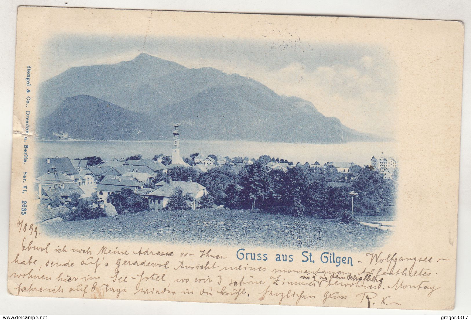 D2899) GRUSS Aus ST. GILGEN - Alte LITHO 1899 - St. Gilgen