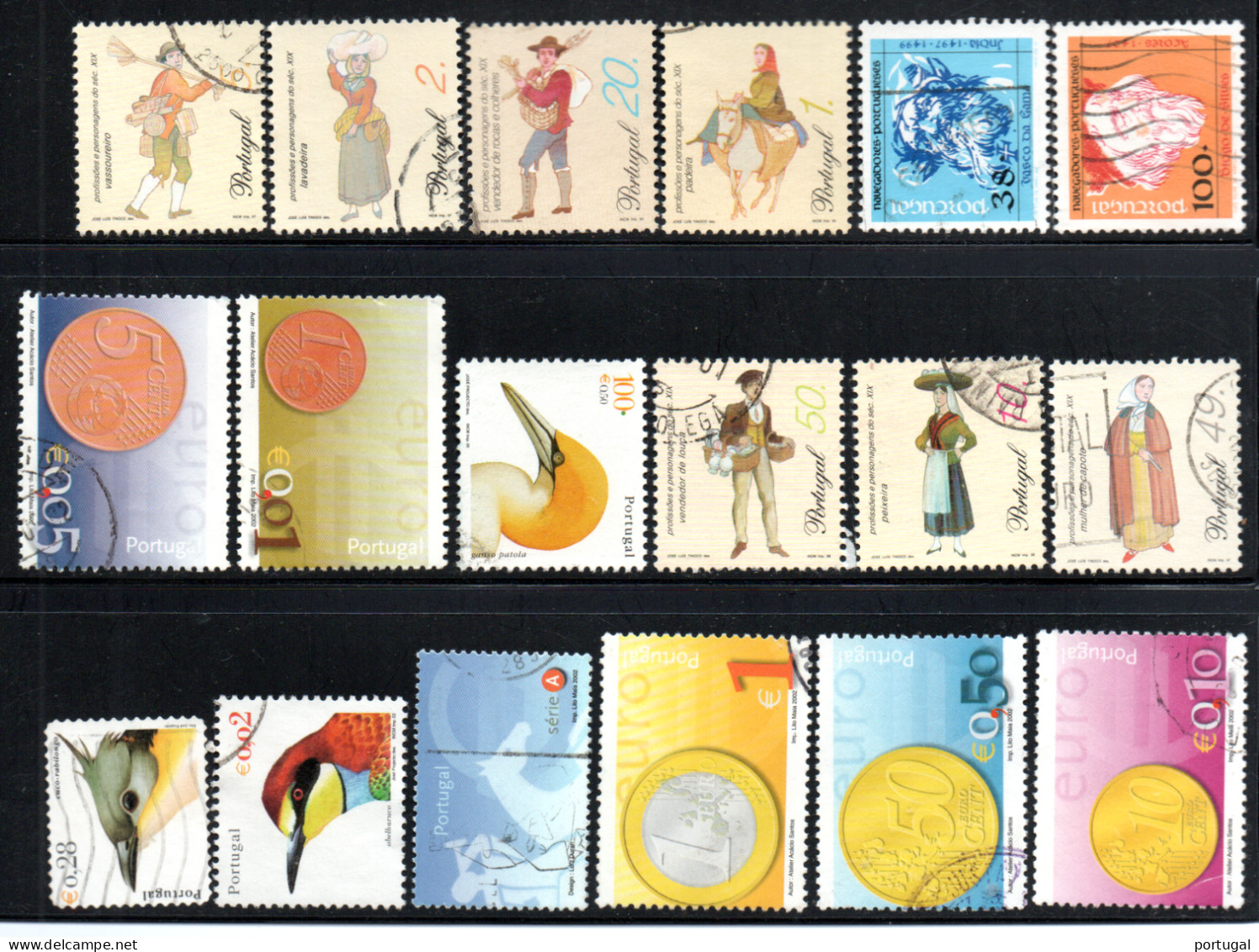 110 TIMBRES PORTUGAIS - Collections