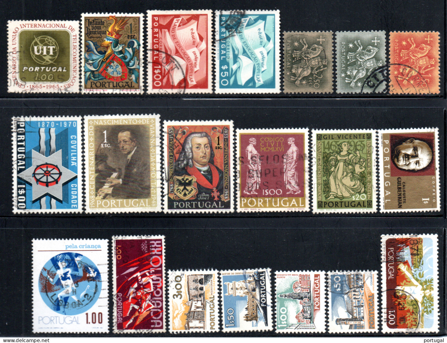 110 TIMBRES PORTUGAIS - Collections