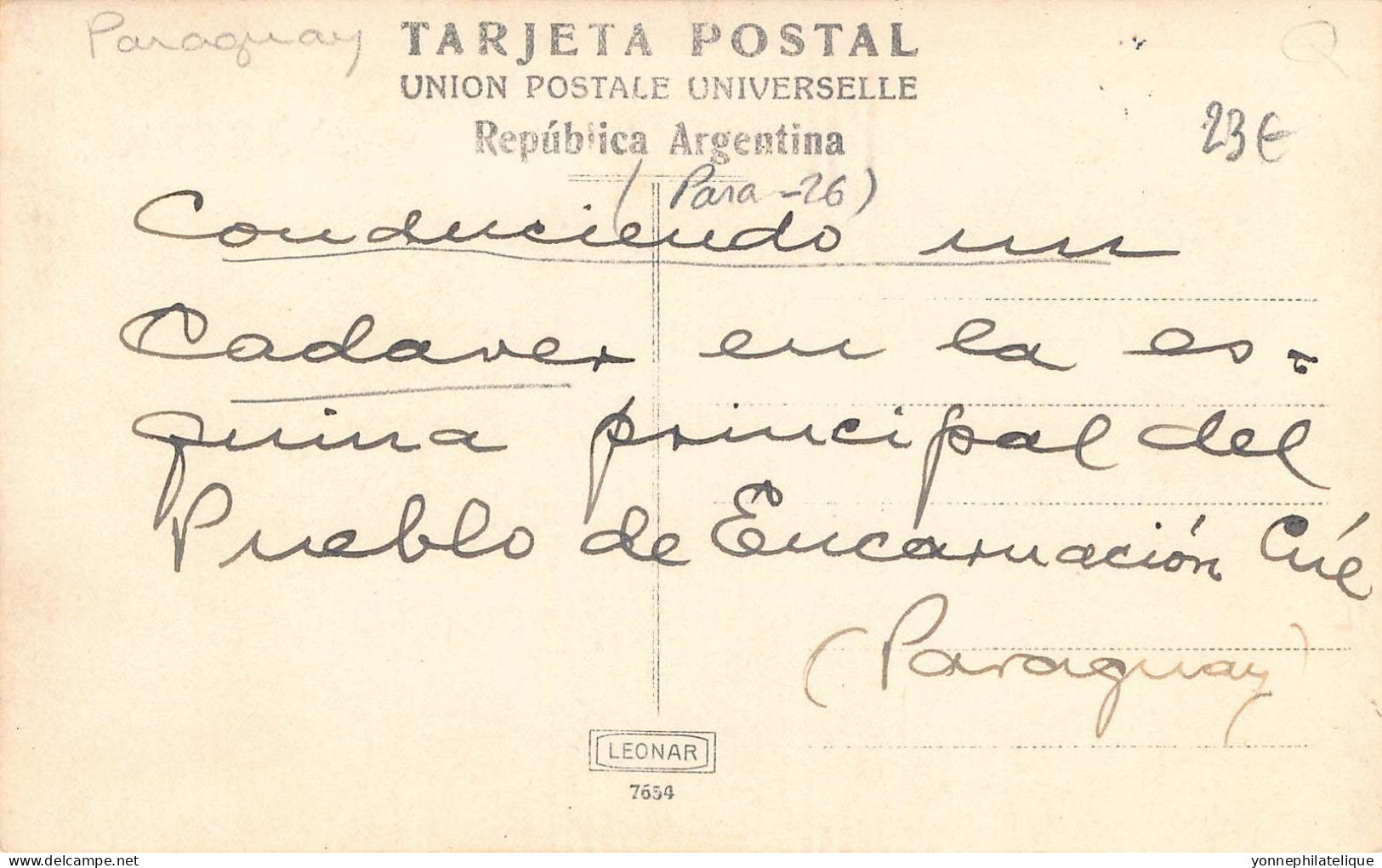 PARAGUAY - Carte Photo évacuation D'un Cadavre à Dater Et Identifer  - CPA TOP - (Para-26) - Paraguay