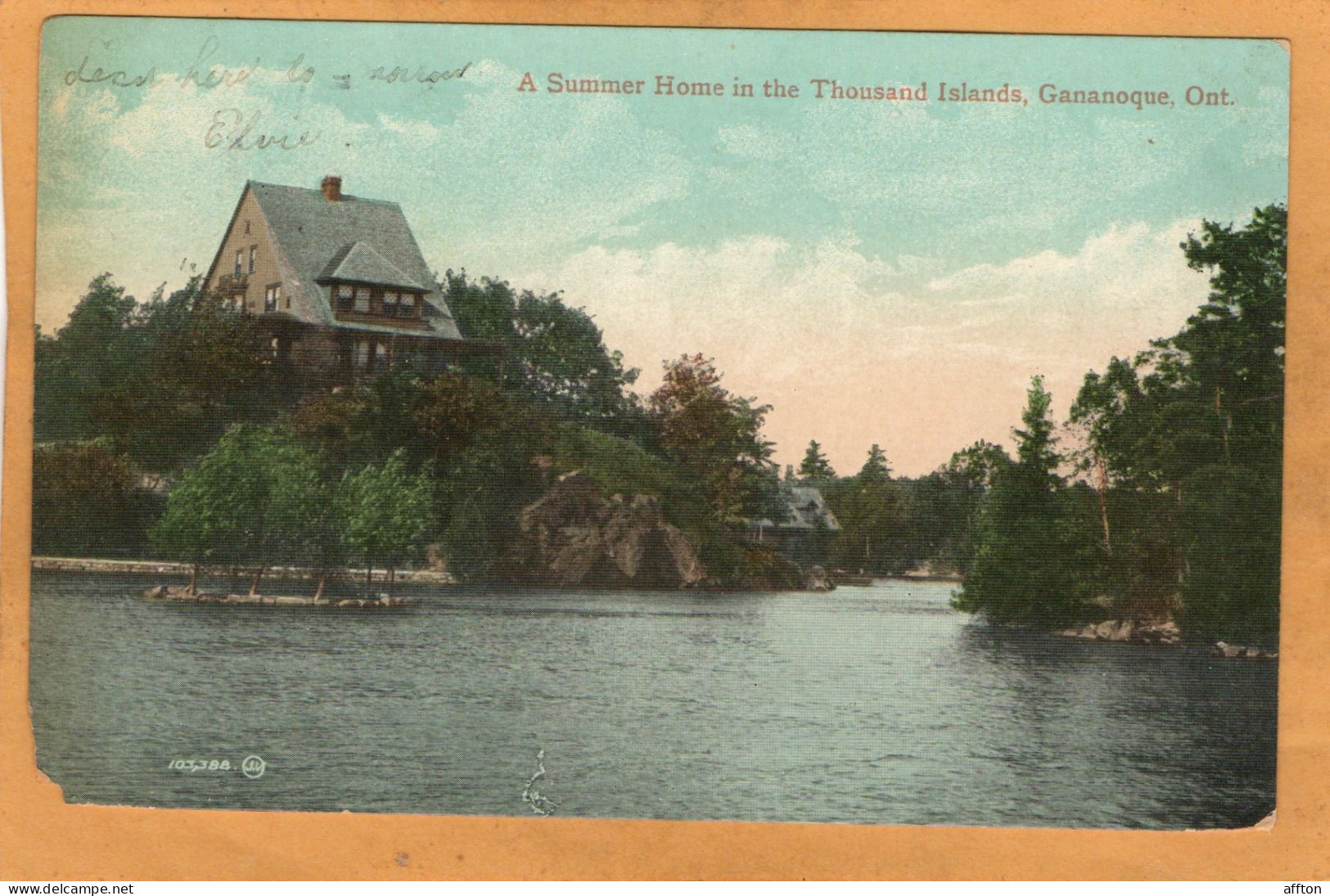 Gananoque Ontario Canada Old Postcard - Gananoque