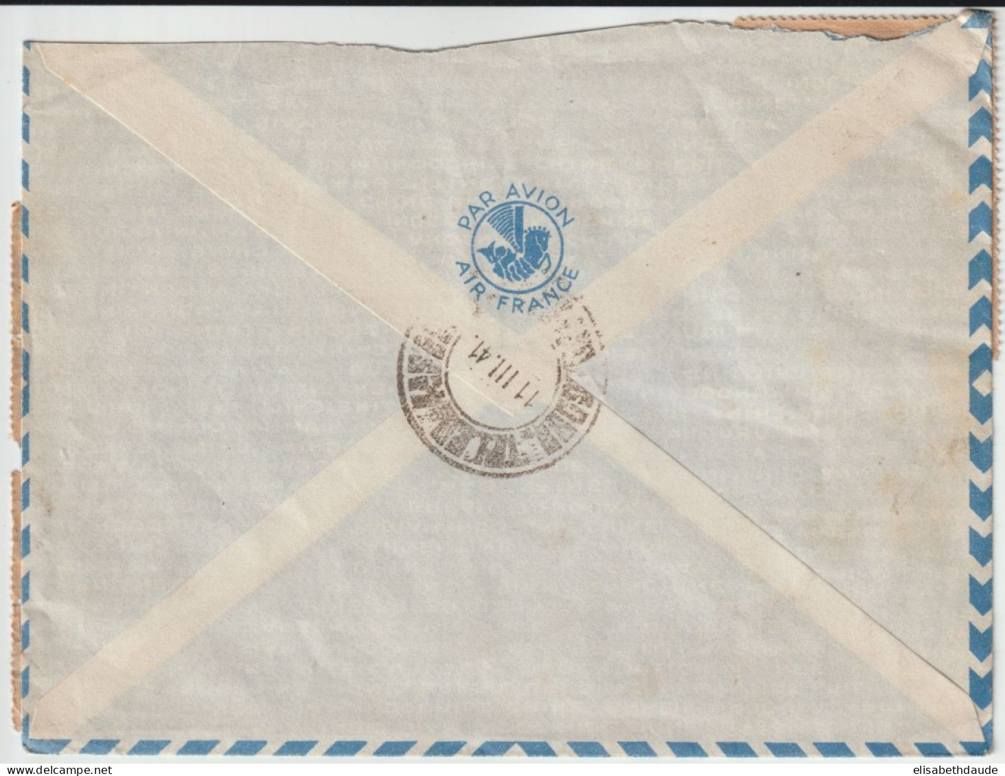 1941 - ENVELOPPE Par AVION De LA BASTIDE L'EVEQUE (AVEYRON) => UBERABA (BRESIL) !! Via LISBONNE Et NEW-YORK - Lettres & Documents