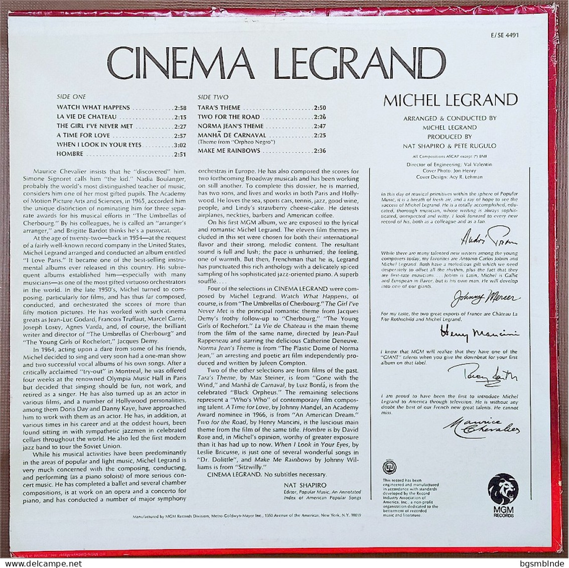 Cinema Legrand - Michel Legrand - Otros - Canción Alemana