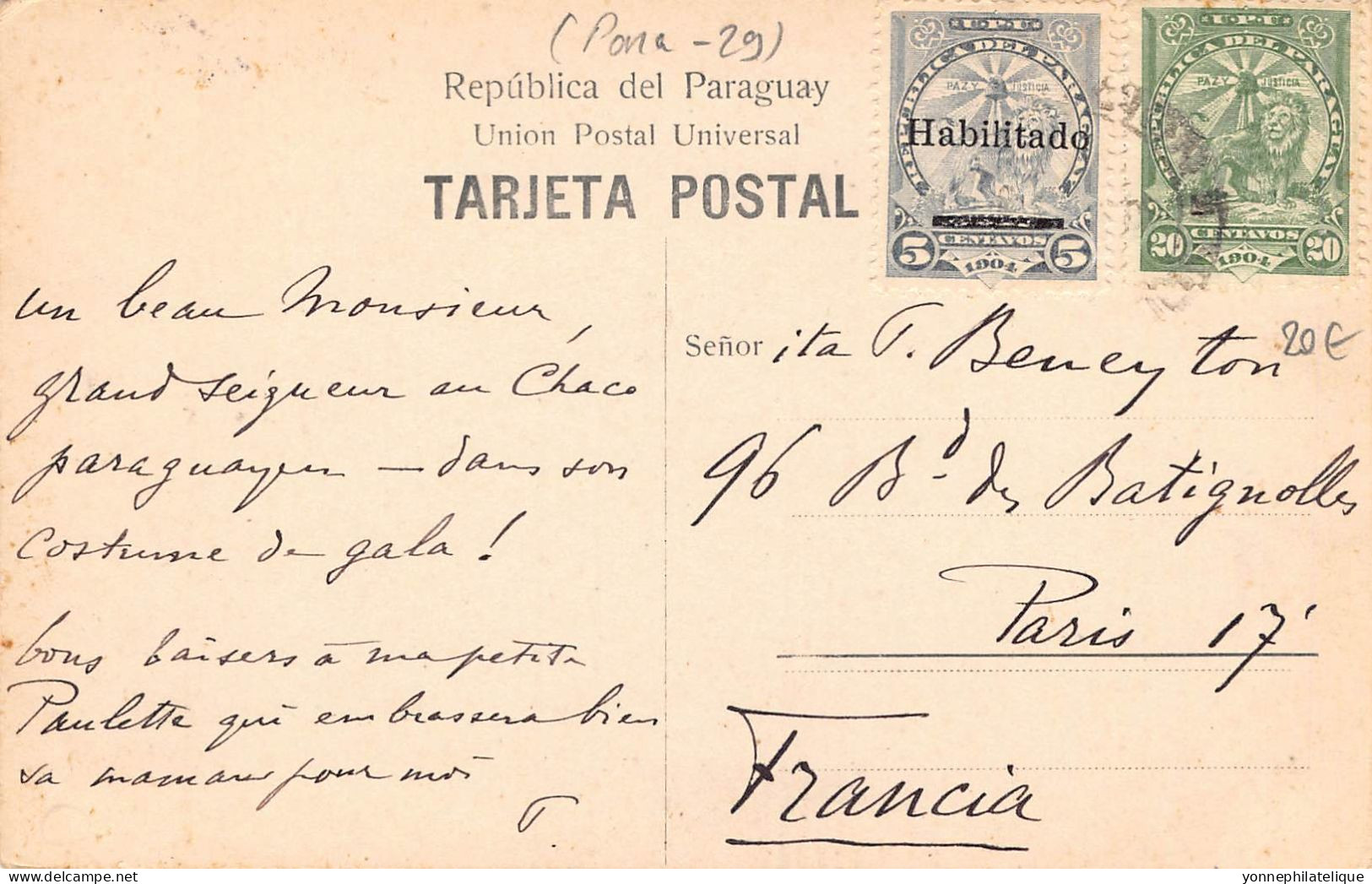 PARAGUAY - Cacique De Indios Toba - CHACO PARAGUAYO - Superbe  - CPA TOP - (Para-29) - Paraguay