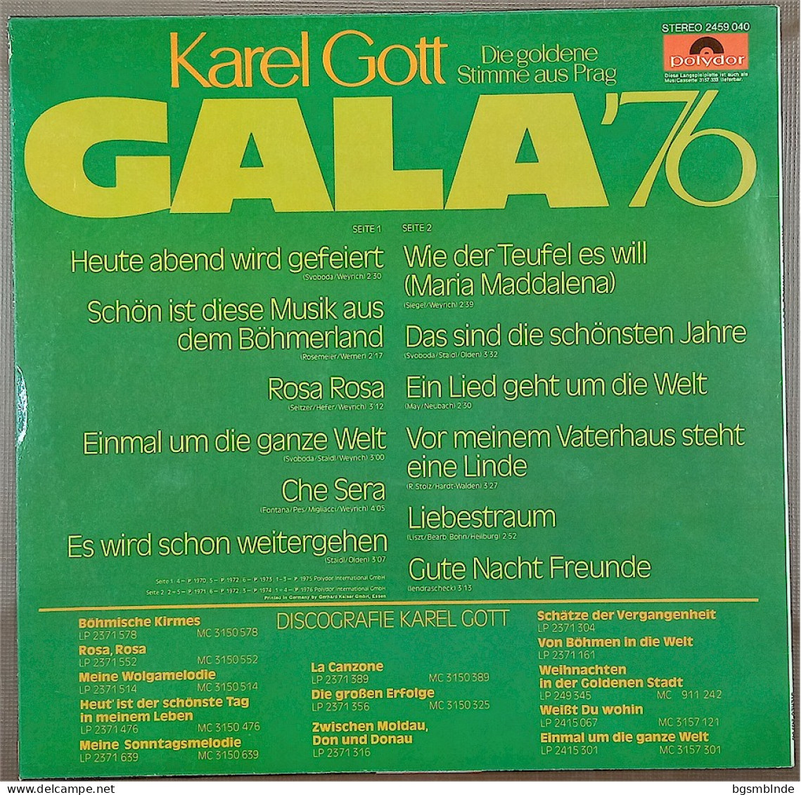 Karel Gott - GALA 76 - Otros - Canción Alemana