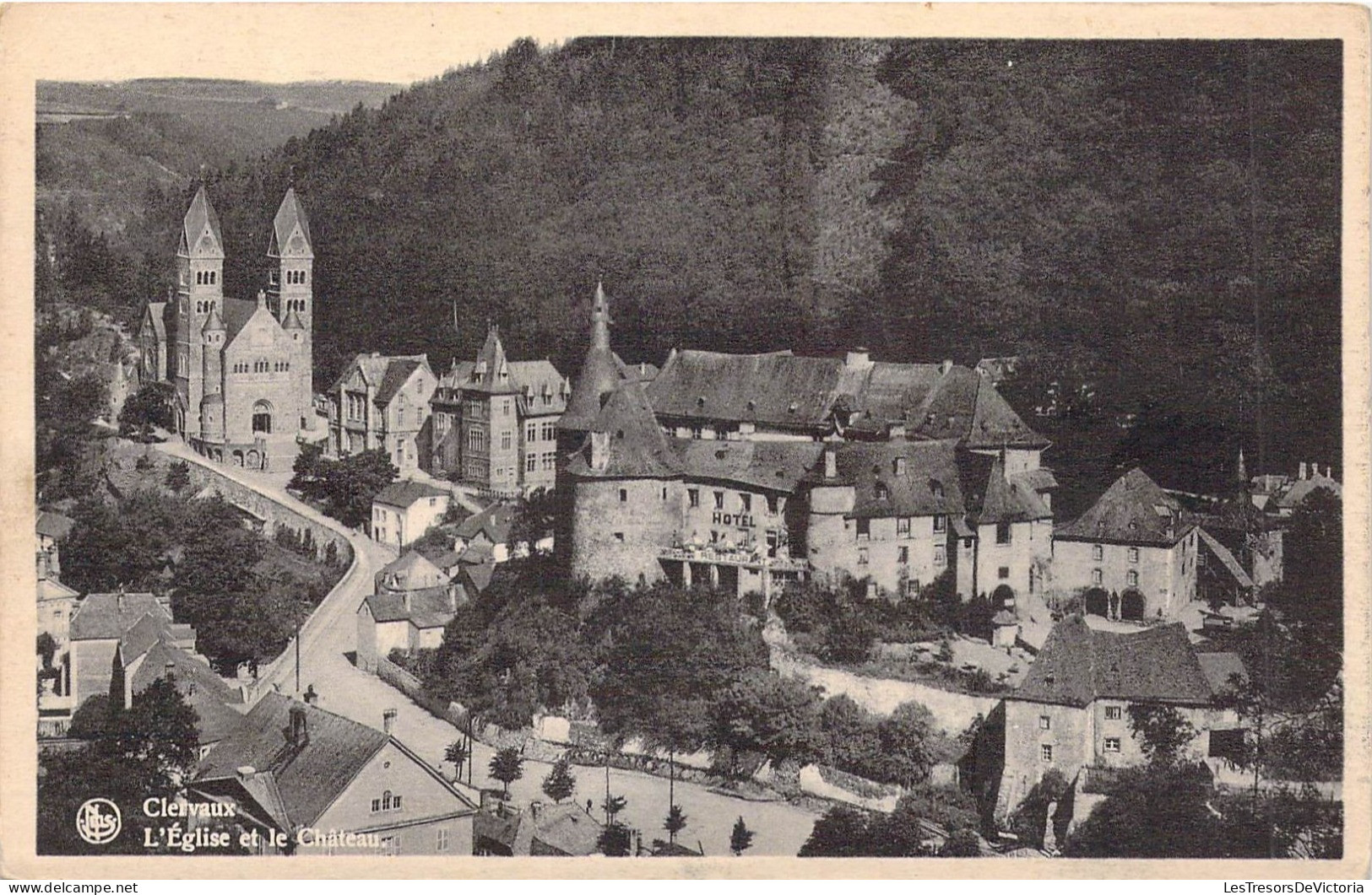 LUXEMBOURG - CLERVAUX - L'Eglise Et Le Château - Carte Postale Ancienne - Clervaux