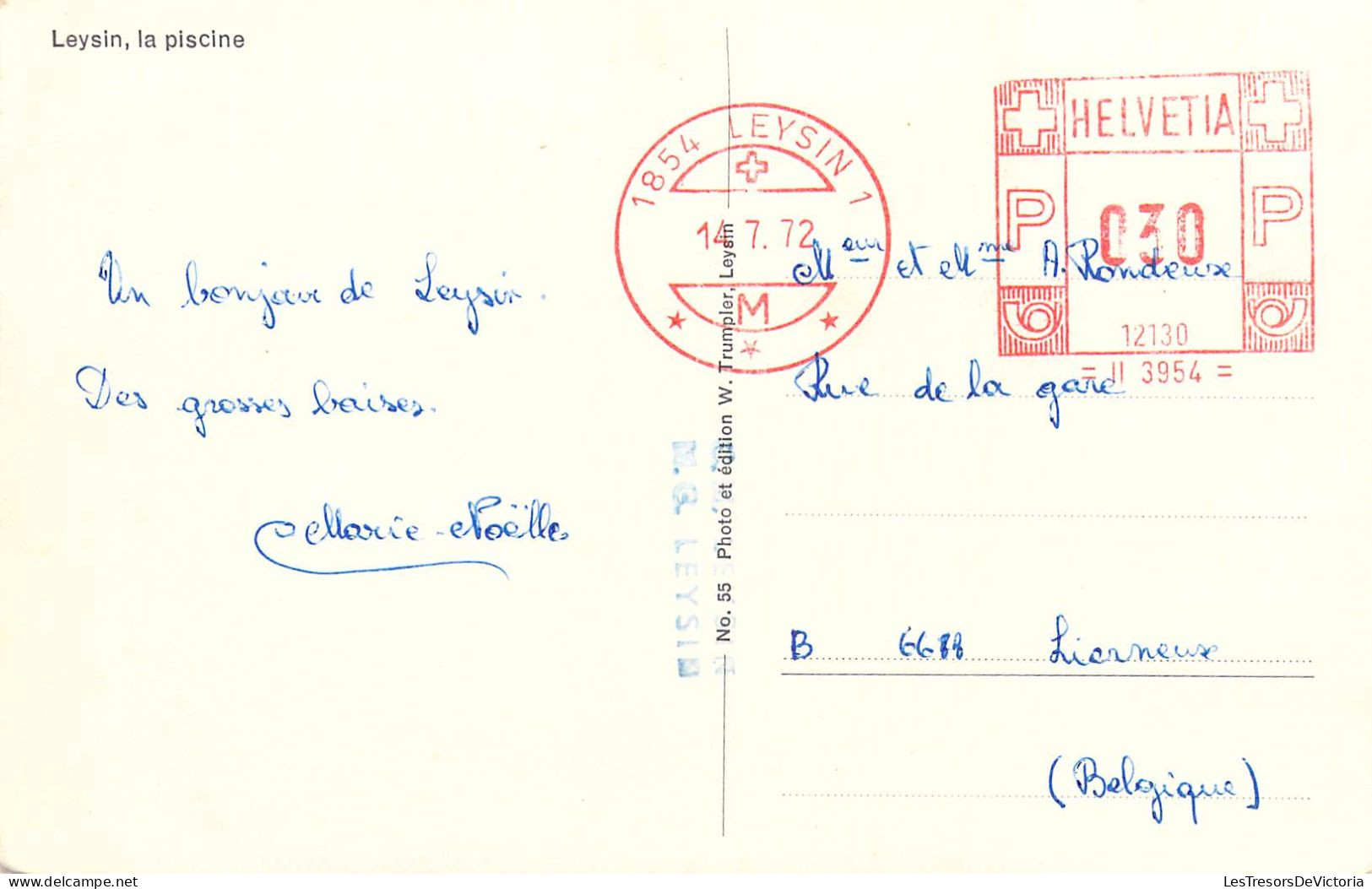 SUISSE - LEYSIN - La Piscine - Carte Postale Ancienne - Leysin