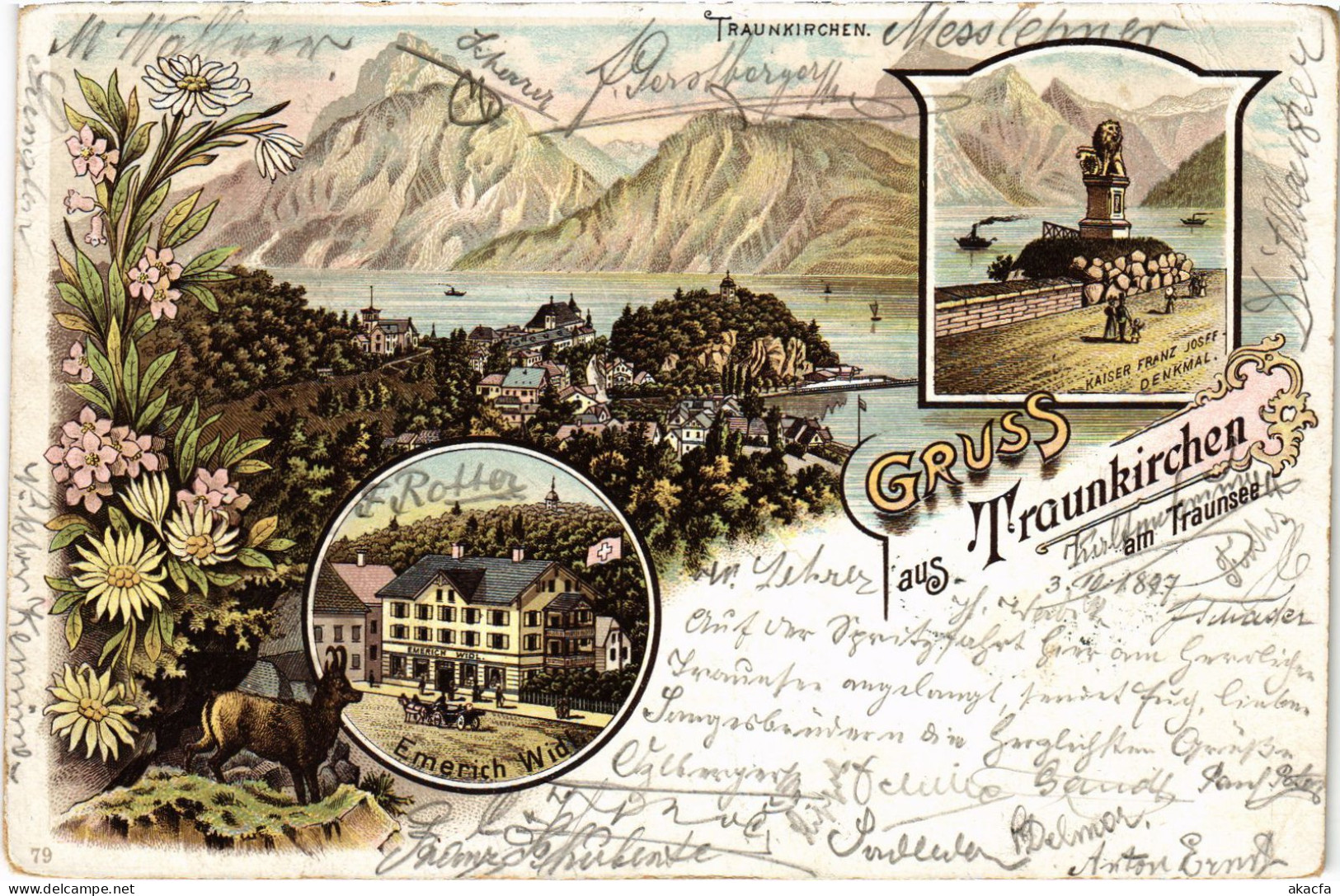 CPA AK Gruss Aus Traunkirchen Am Traunsee Vorlaufer AUSTRIA (1274639) - Traun