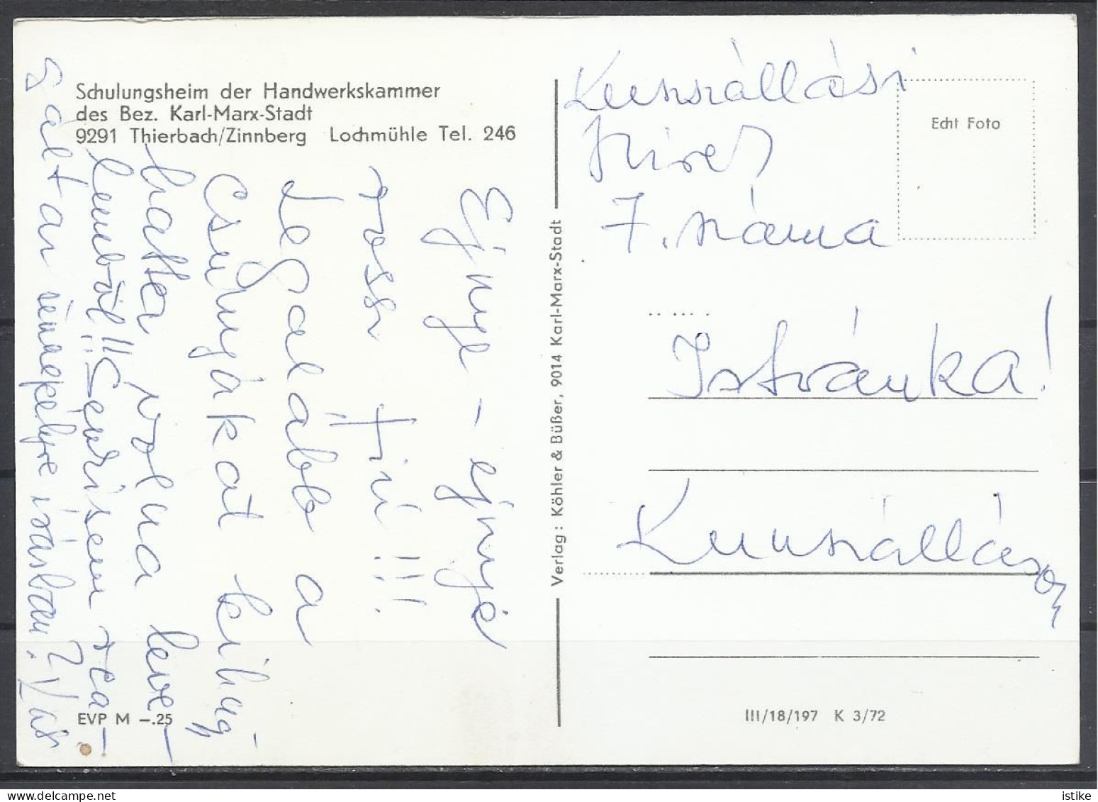 Germany, Thierbach/Zinnberg, Schulungsheim Der Handwerkskammer Des Bez. Karl Marx Stadt. - Penig