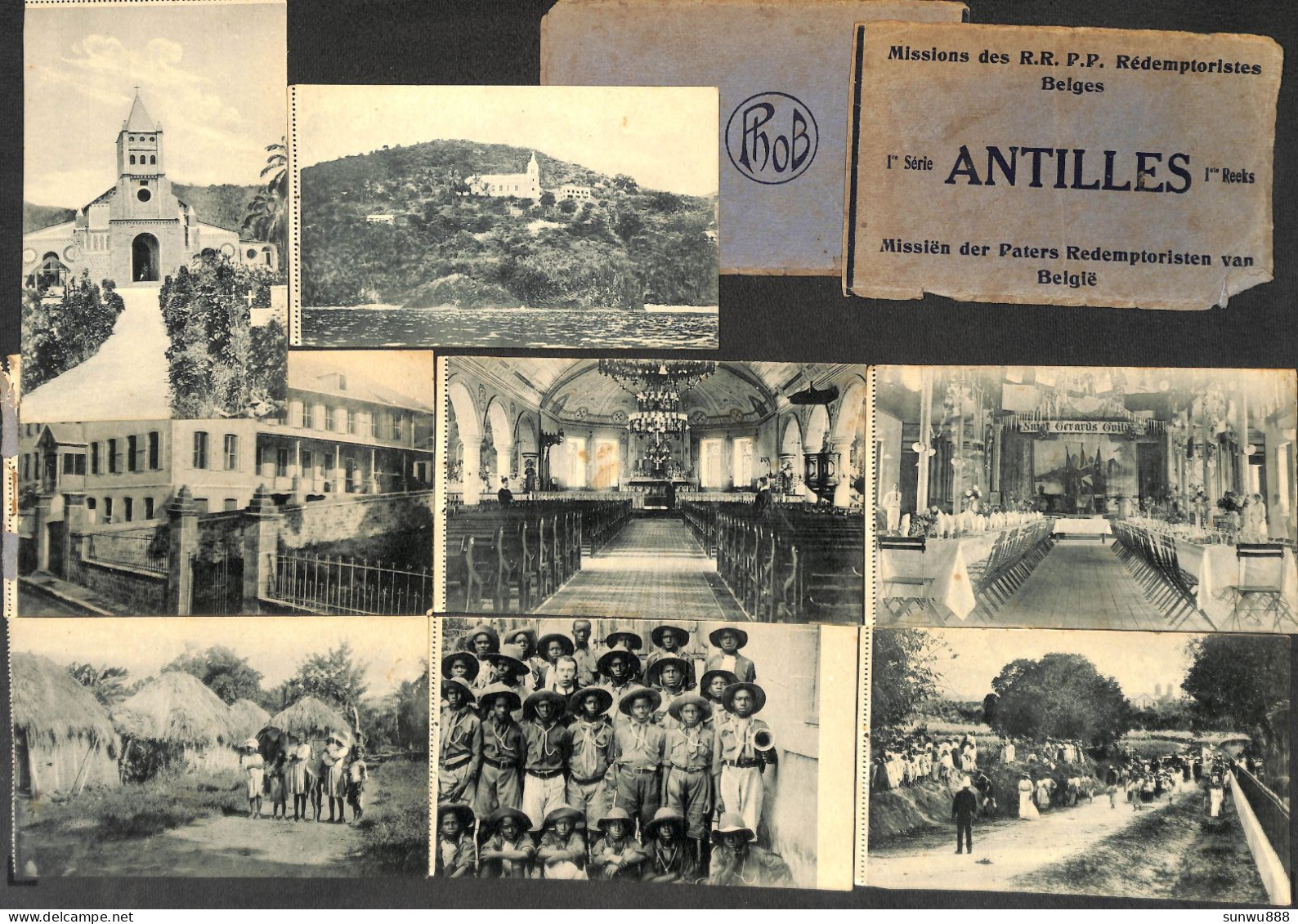 Antilles - Lot 8 Postcards Mission RR PP Rédemptoristes (animation PhoB Rare) - Antigua E Barbuda