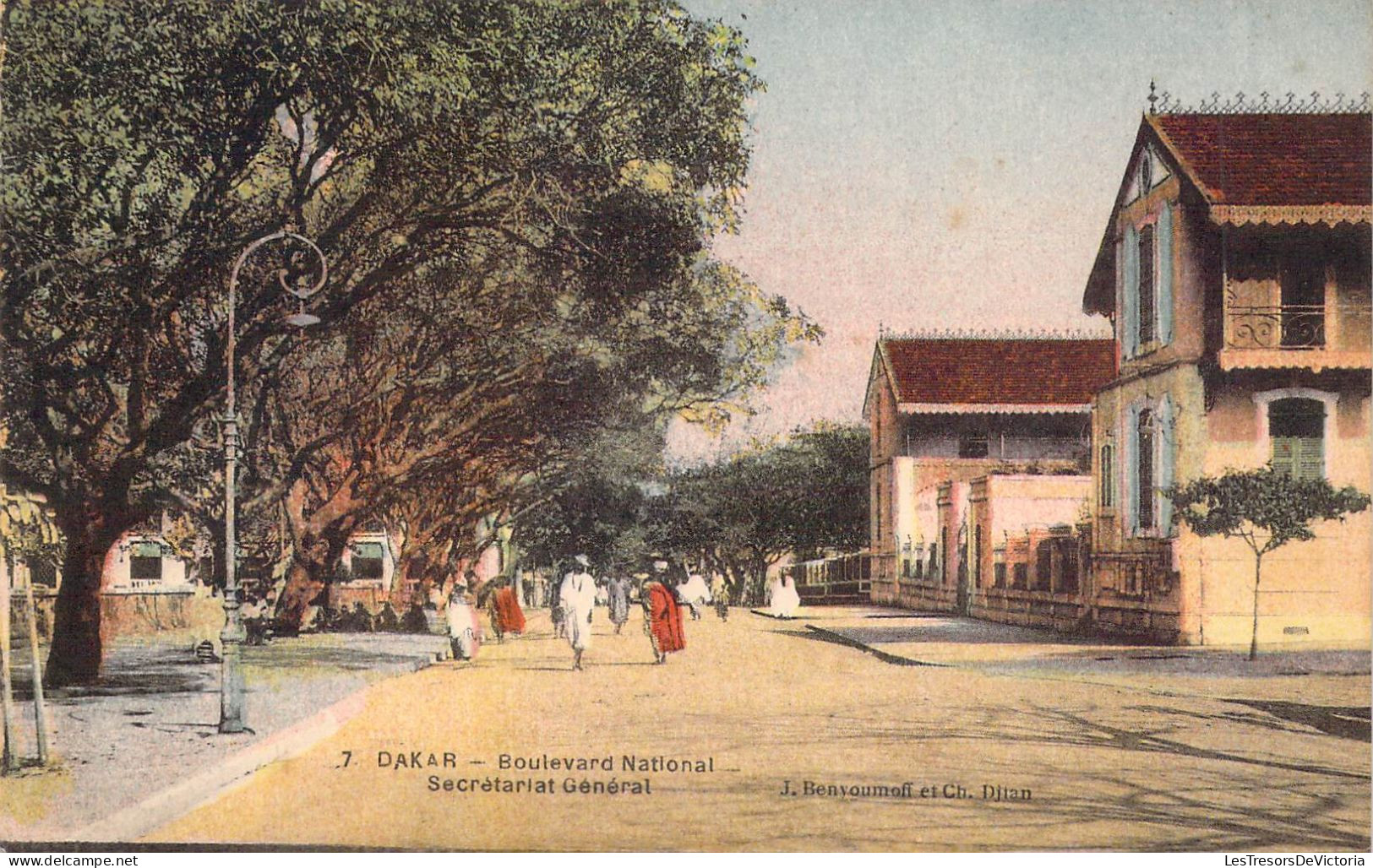 AFRIQUE - DAKAR - Boulevard National - Secrètariat Général - Carte Postale Ancienne - Sénégal