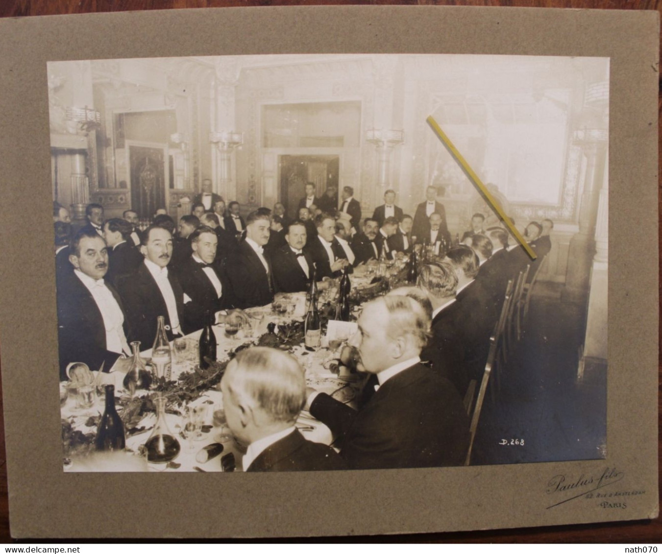 Photo 1890's Banquet Palace Parisien Photographe Paulus Fils Paris Tirage Print Vintage - Antiche (ante 1900)